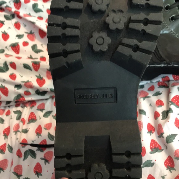 Sincerely Jules army green combat boots - Picture 3 of 3